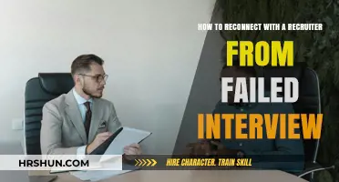 Reviving Opportunities: How to Reconnect with a Recruiter After a Failed Interview