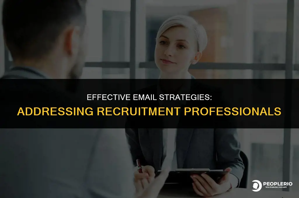 how to reference recruitment people in email