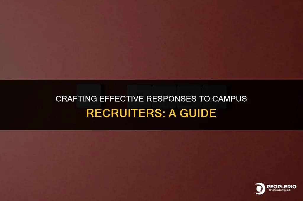 how to reply email for campus recruiter