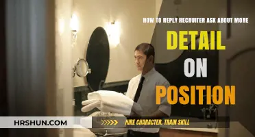 Crafting a Perfect Response: Recruiter's Query on Job Details