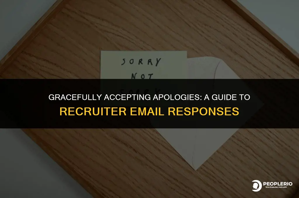 how to reply to an apology email from recruiter