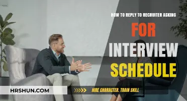 Strategic Responses: Scheduling Interviews with Recruiters