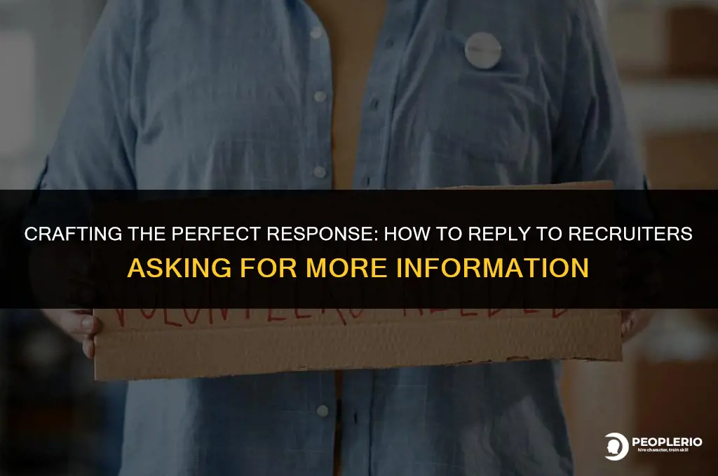 how to reply to recruiter asking for more information