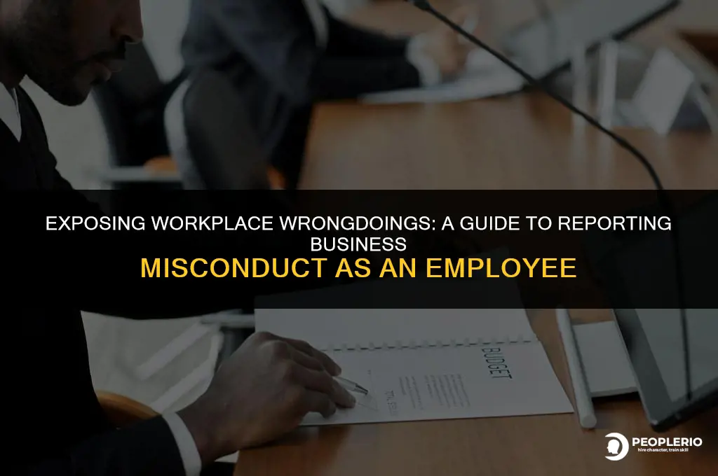 how to report a business as an employee