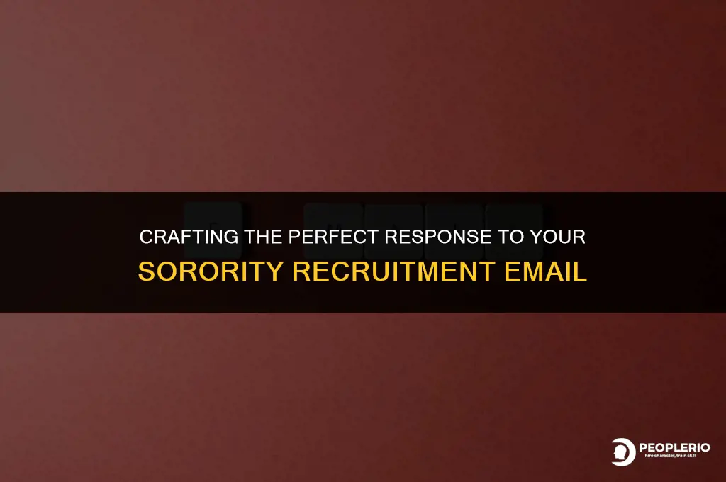 how to respond to a sorority recruitment email