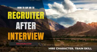 Politely Declining: How to Say No to a Recruiter Post-Interview
