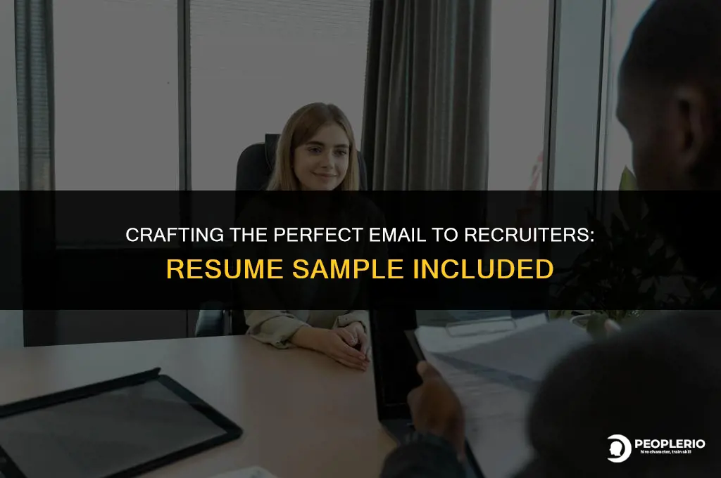 how to send email to recruiter with resume sample