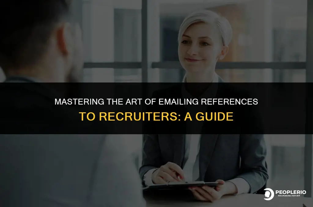 how to send references via email to recruiter