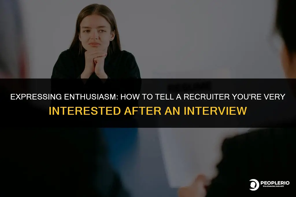 how to tell the recruiter youre very interetsted after interview