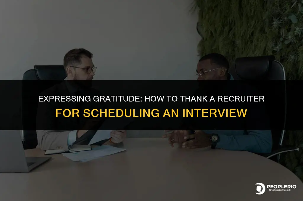 how to thank a recruiter for scheduling an interview