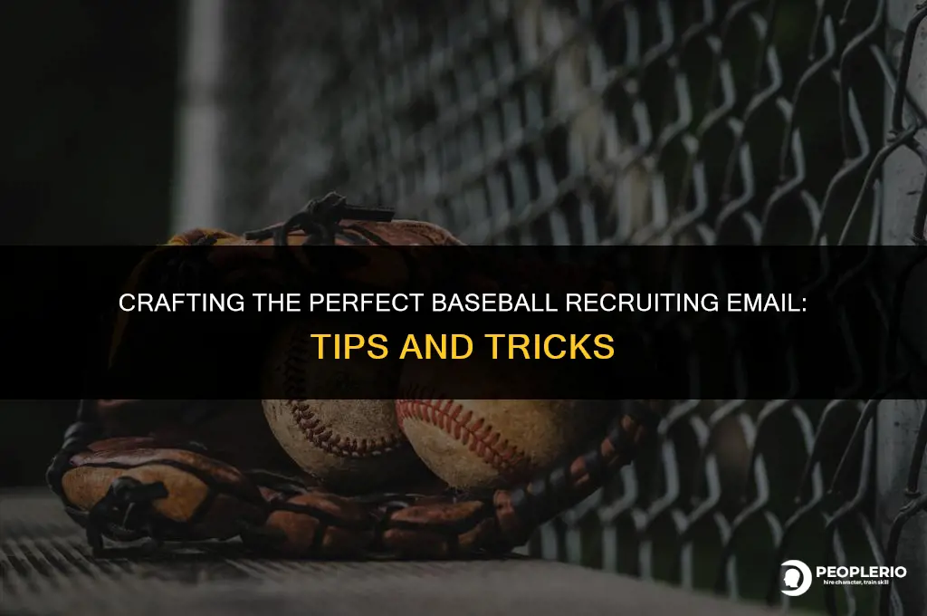 how to write a baseball recruiting email