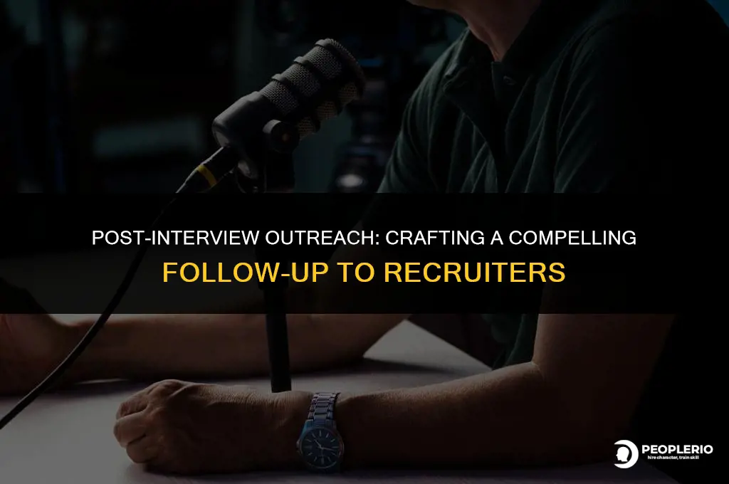 how to write to recruiter after interview