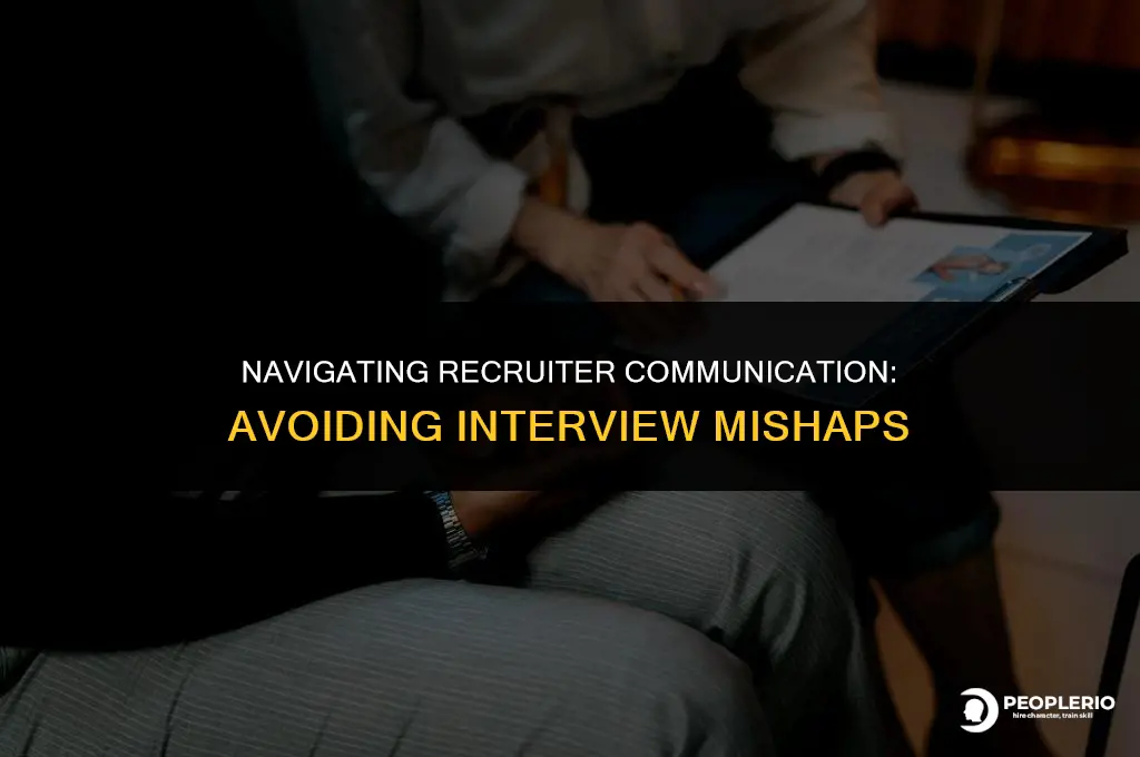 how to write to recruiter miss the interview