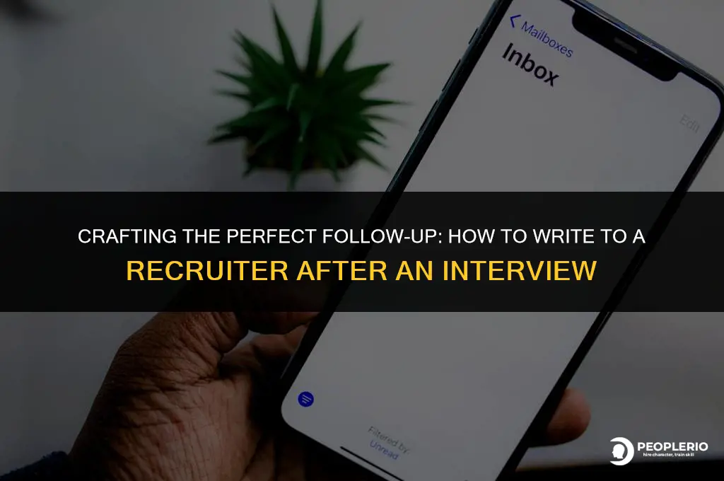 how to write to recruiter to check interview