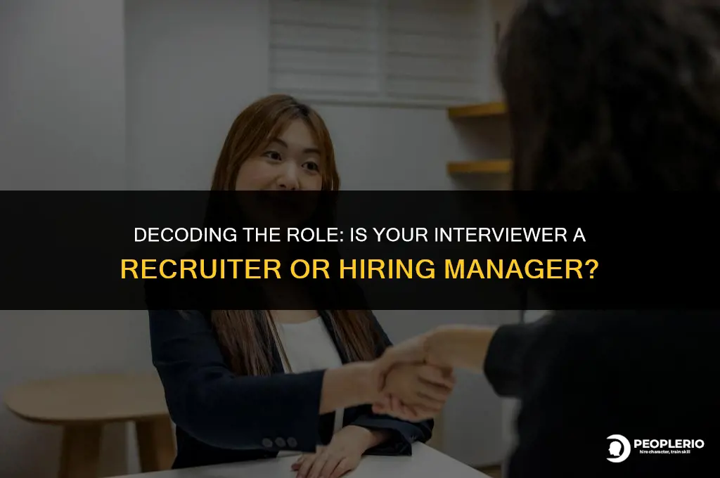 is interviewer a recruiter o