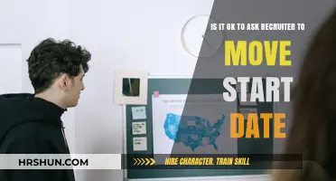 Navigating Job Start Dates: Can You Ask a Recruiter to Postpone?