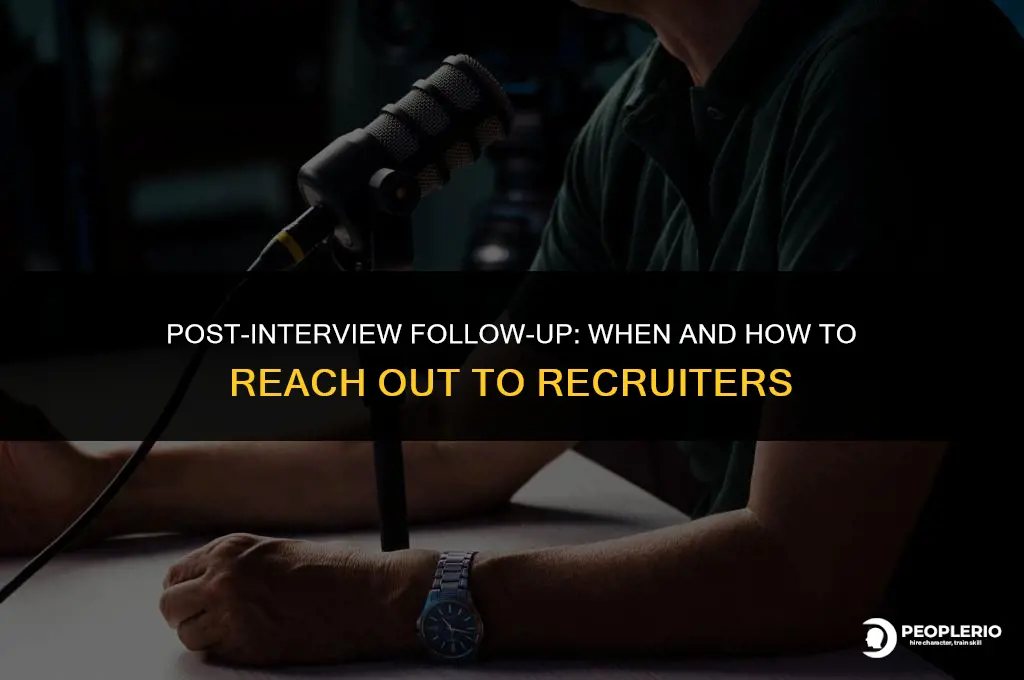 is it ok to follow up with recruiter after interview