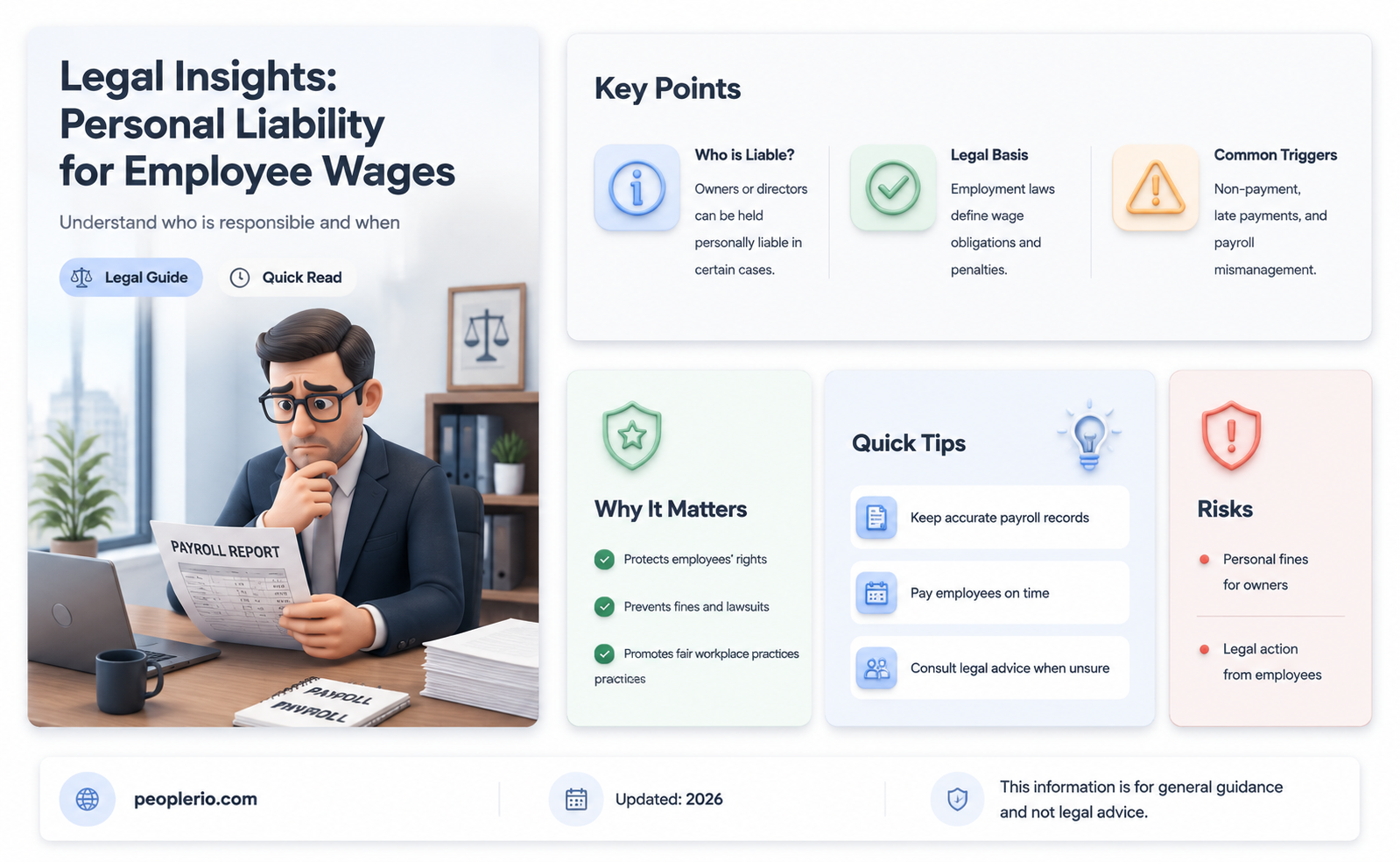 can you be held personally responsible for employee wages