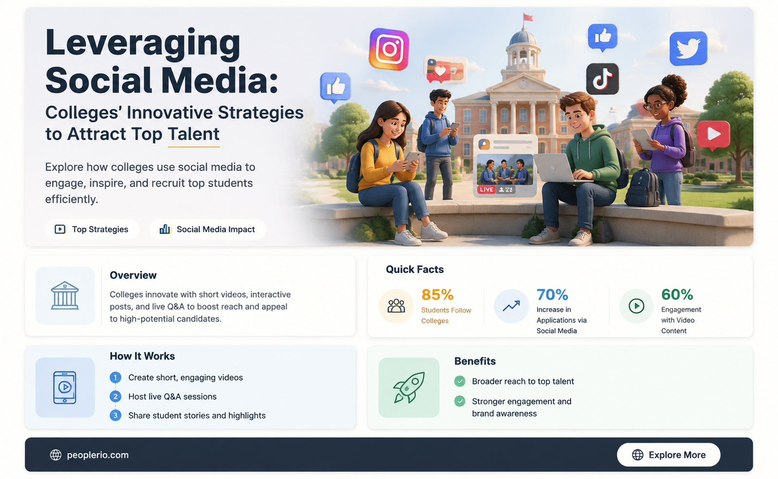 how are colleges using social media to recruit students