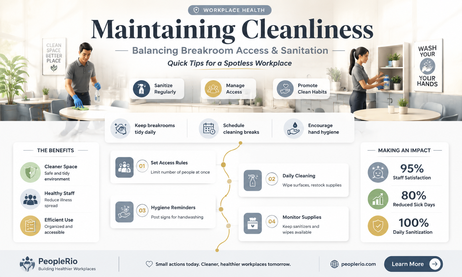 can you block an employee from a breakroom for cleaning