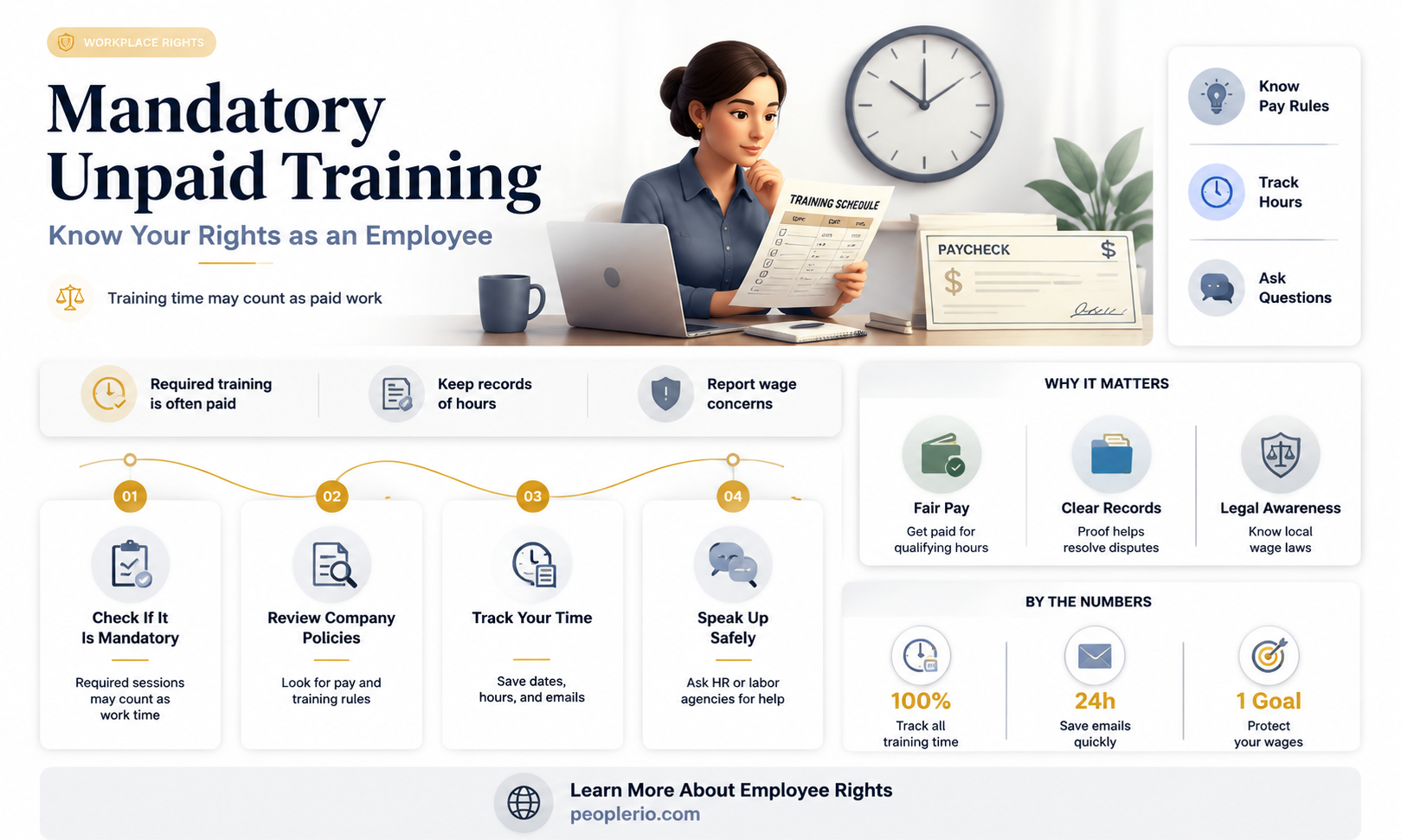 can employer require employee to participate in training without pay