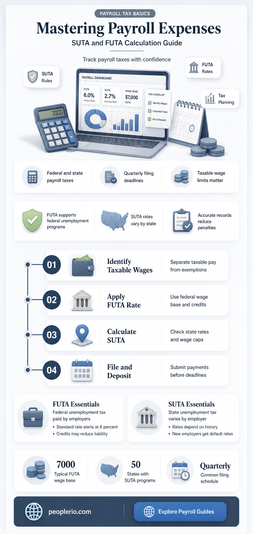 how to calculate payroll expense with suta and futa