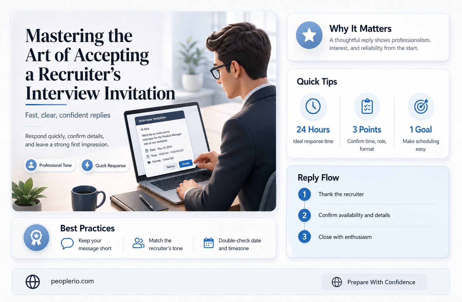 how to respond to a recruiter accept interview