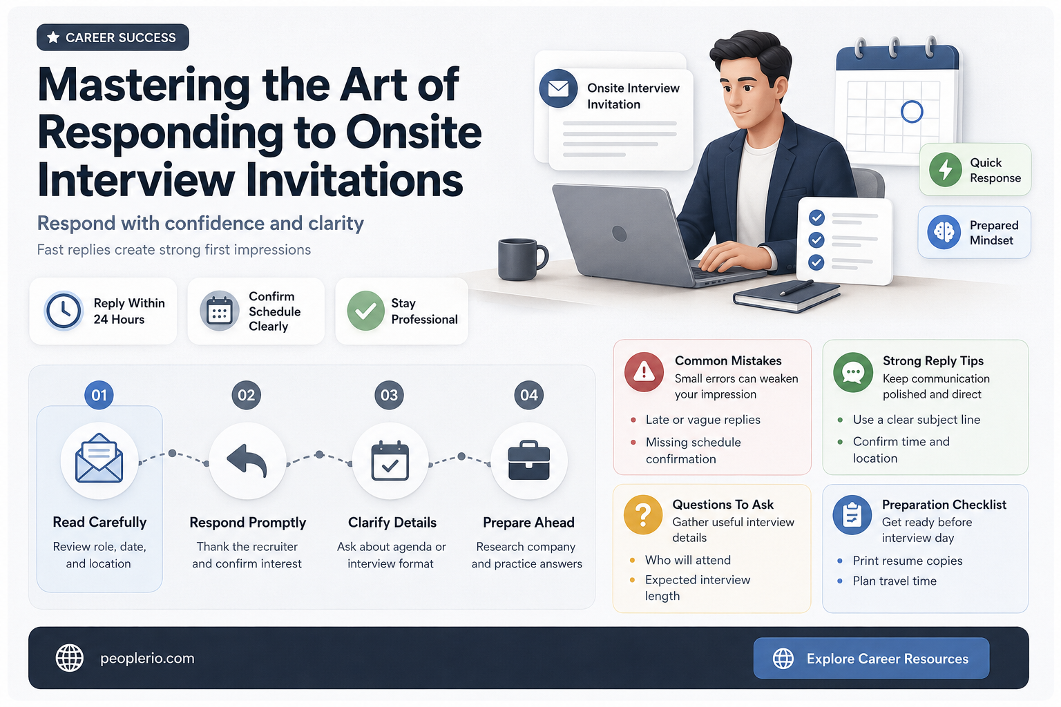 how to respond to onsite interview invitation from recruiters
