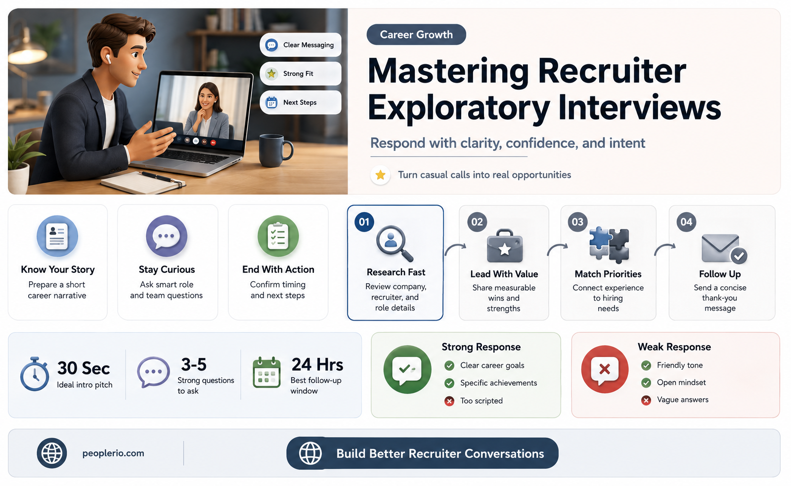 how to respond to recruiters exploratory interview