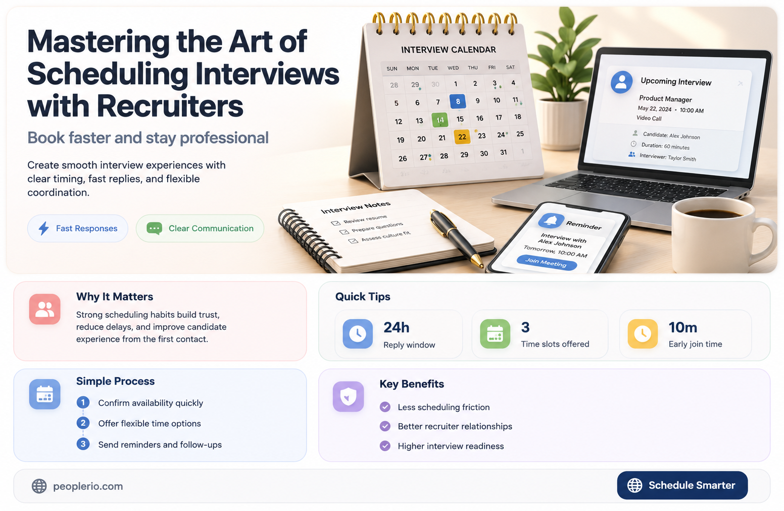 how to respond to recruiter for setting up interview