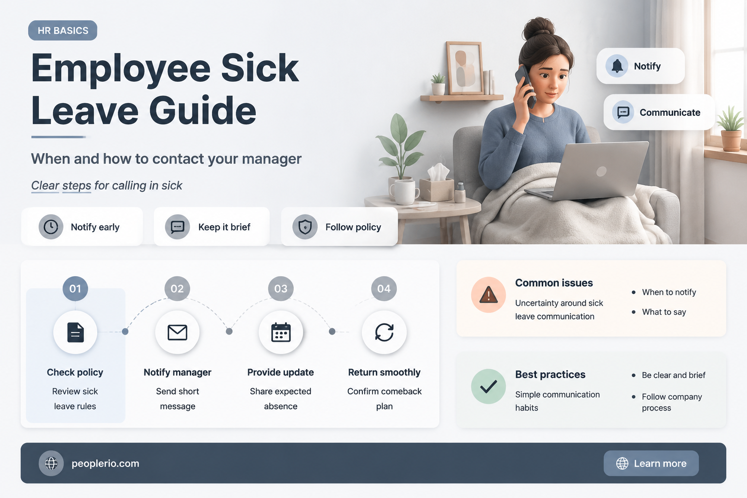 can you call an employee who is off sick