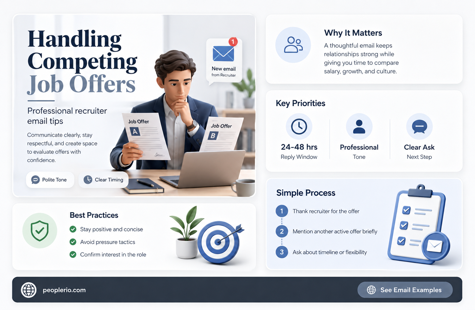 how to email recruiter about competing offer