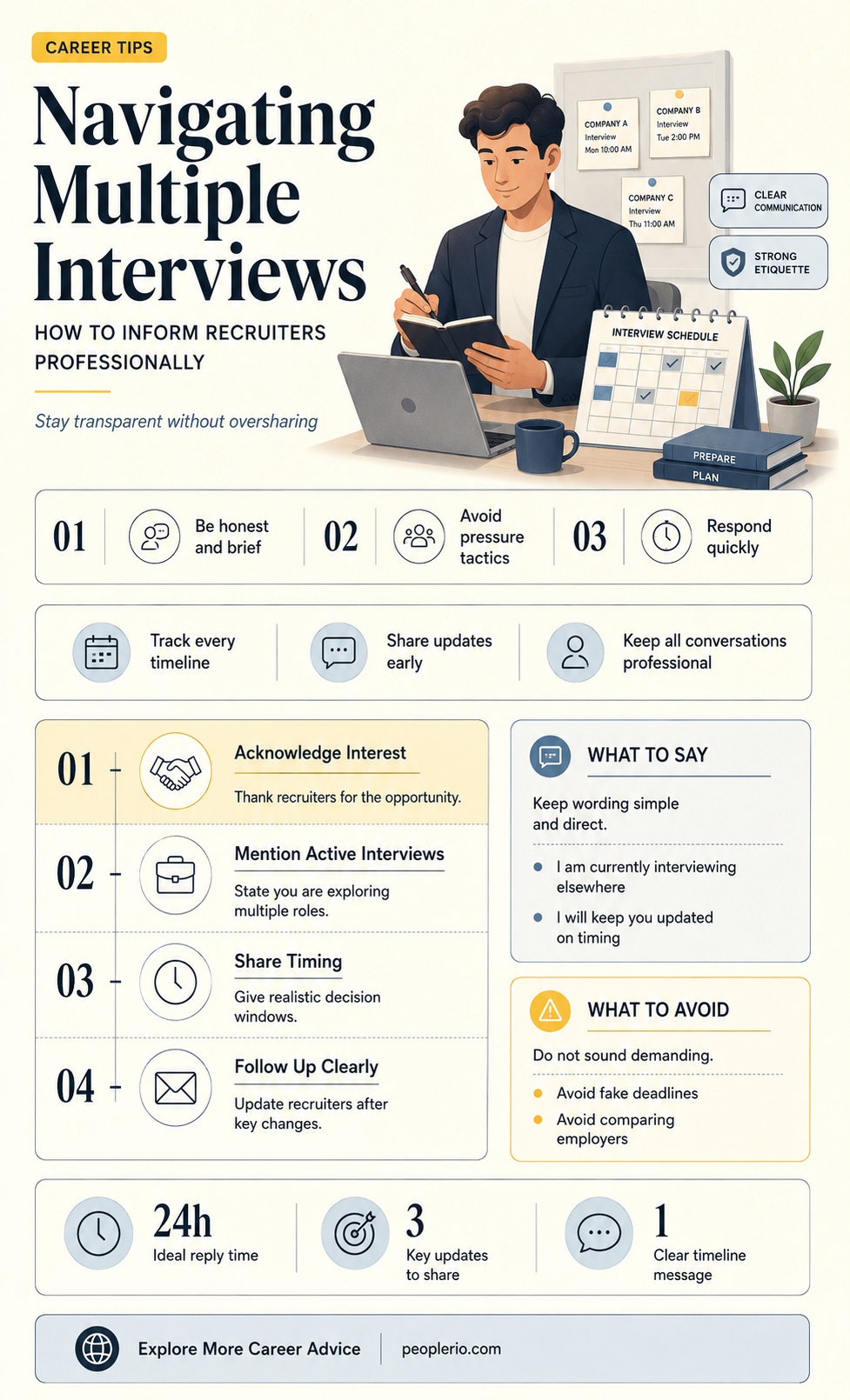 how to tell recruiter that you are interviewing