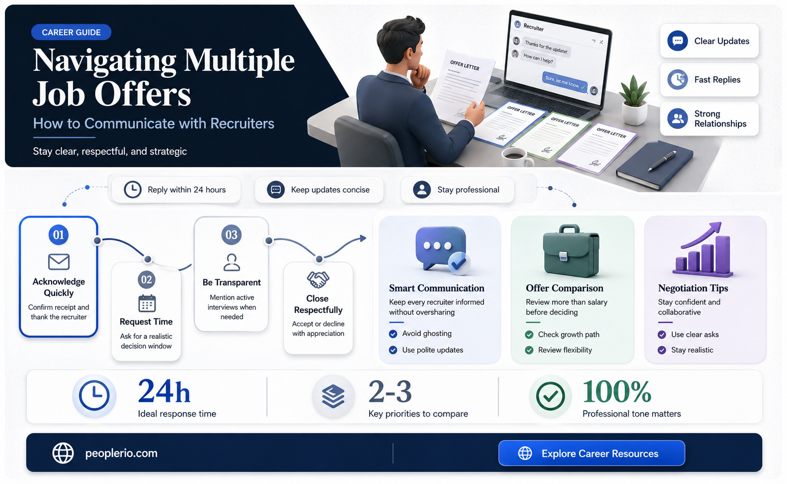 how to email recruiter about other offers
