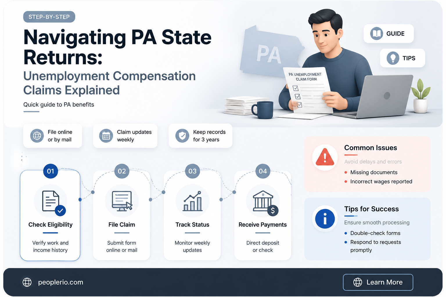do I claim unemployment compensation on my pa state return