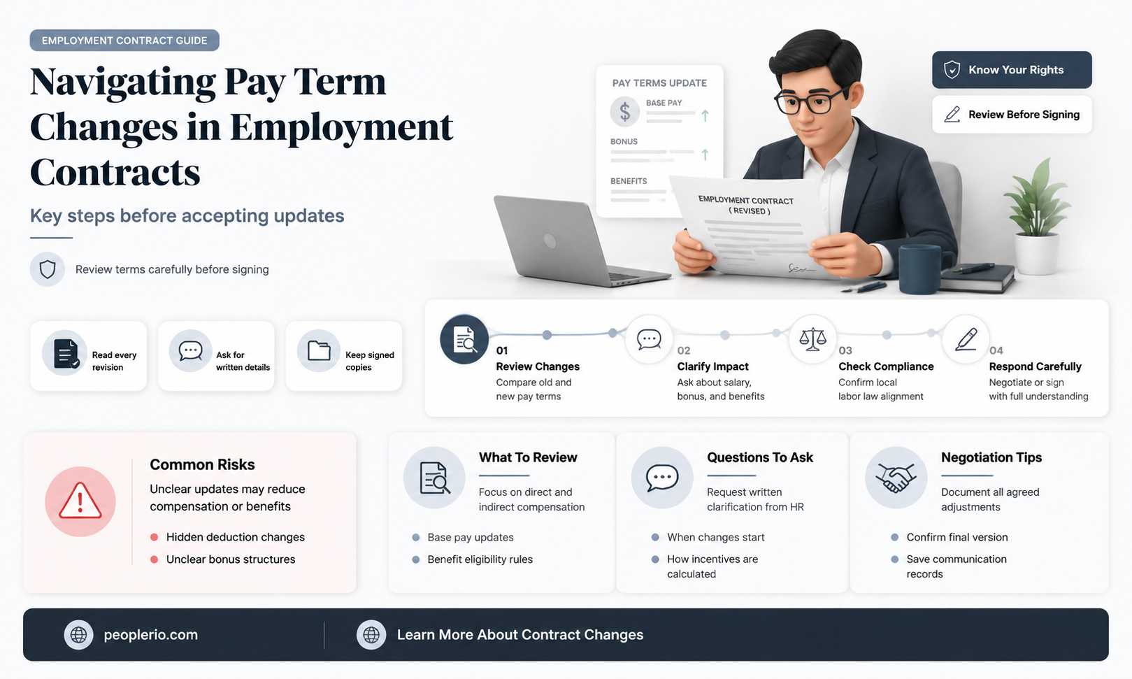 can employer change pay terms of an employee