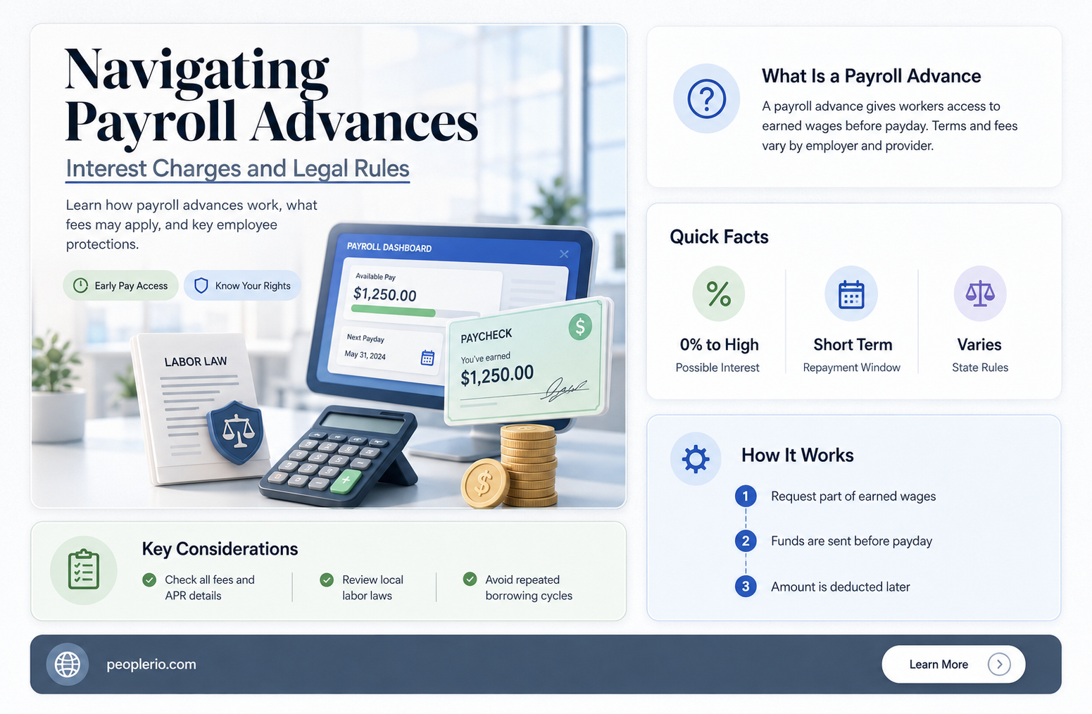 can i charge interest on payroll advances