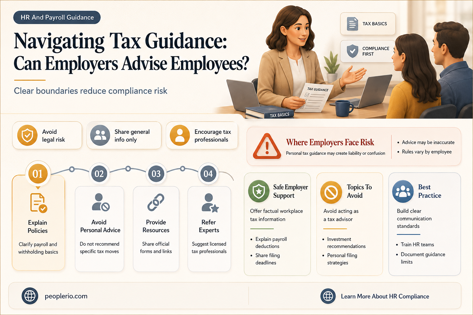 can employer qive tax advice to employee