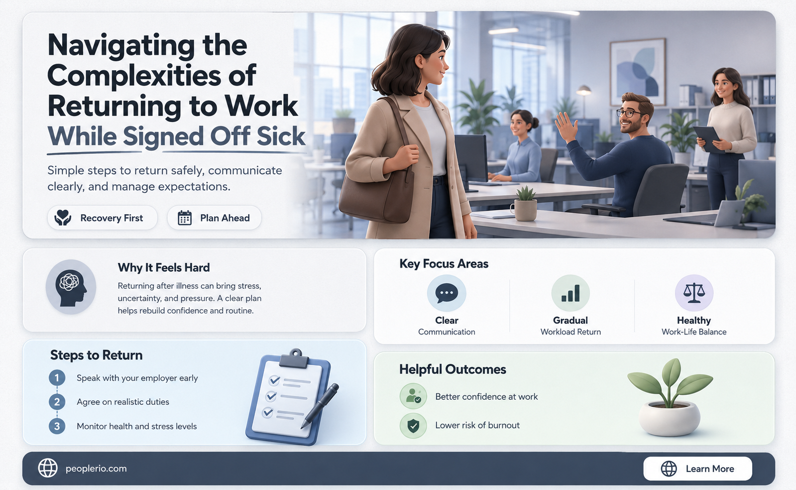 can an employee return to work while signed off sick
