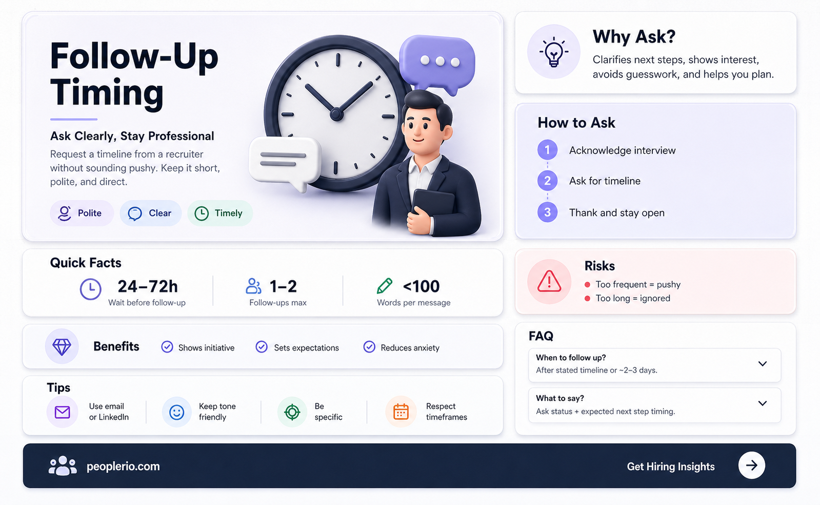 how to ask for a timeline after meeting external recruiter