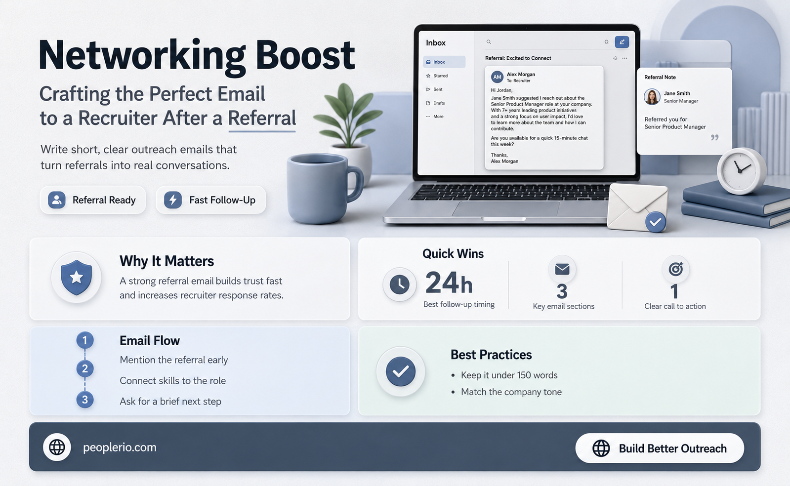how to email a recruiter when referred by someone