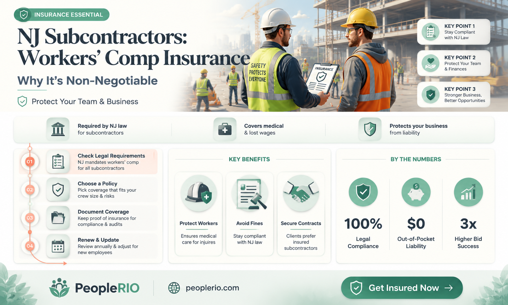 does a subcontractor need workers compensation insurance in nj