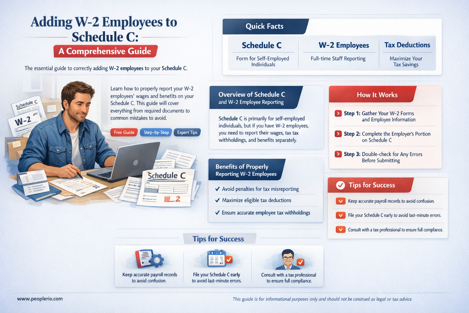 can you add a w-2 employee to schedule c business