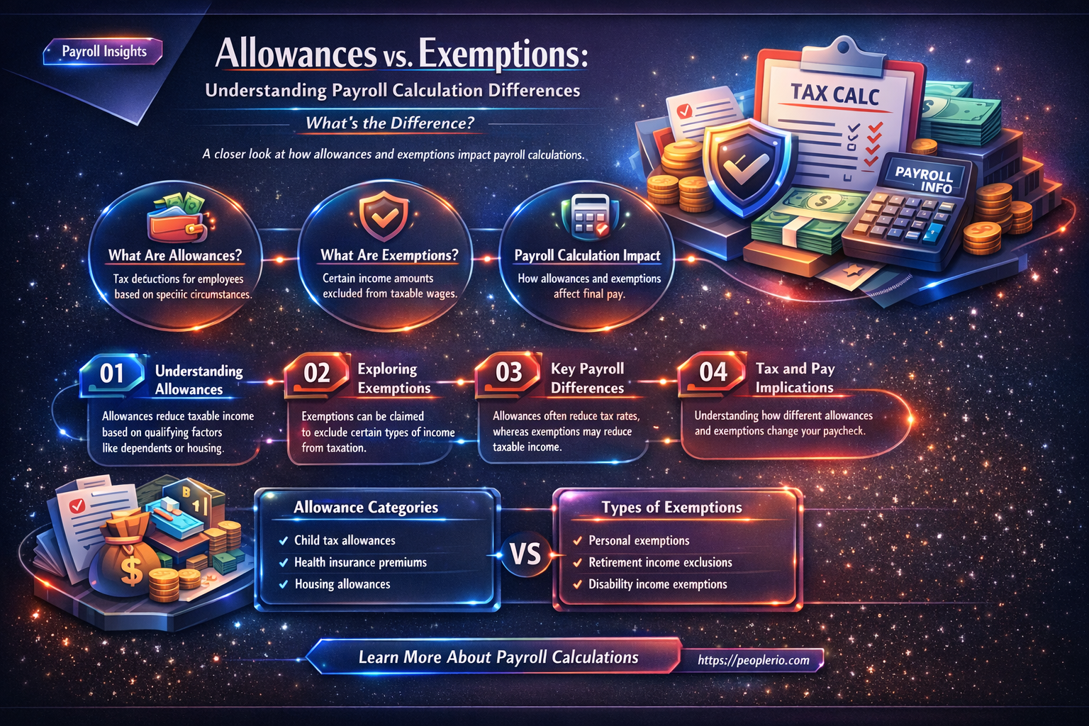 are allowances the same as exemptions in payroll calculation