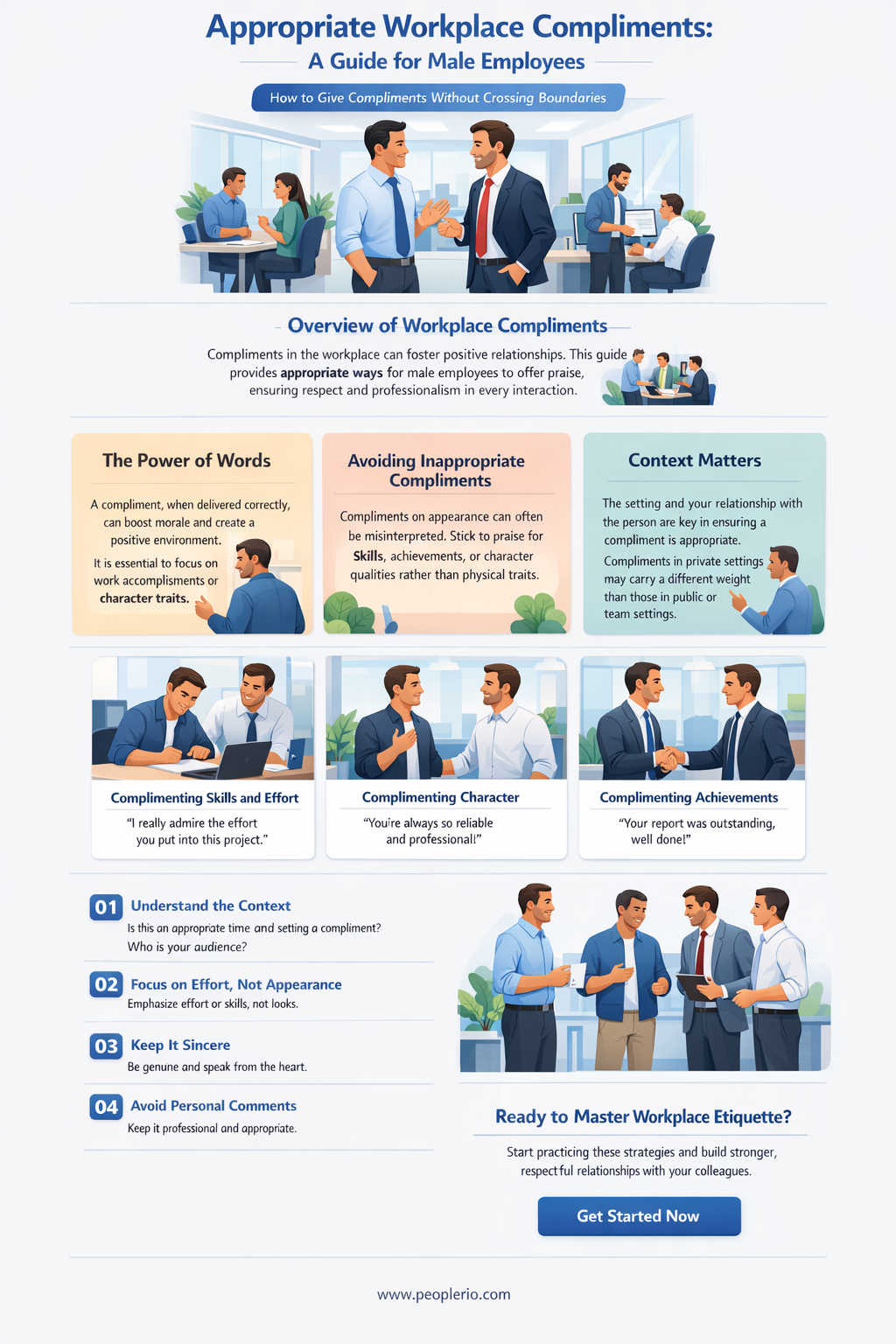 can a male employee compiment a female worker