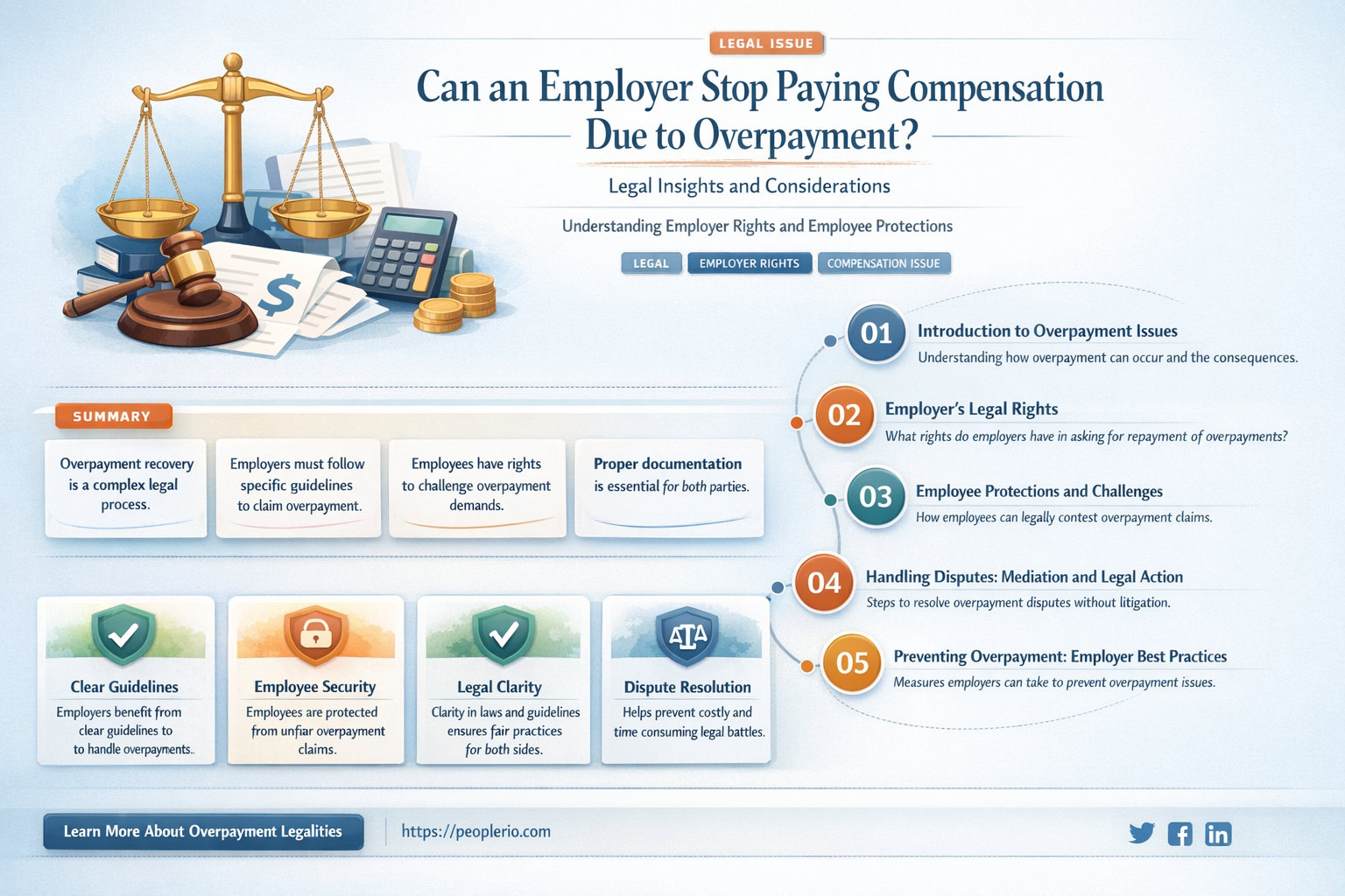 can an employer stop paying compensation based on an overpayment