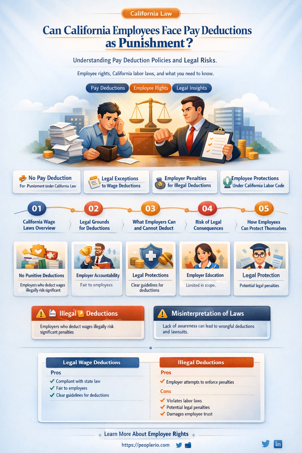 can a ca employee deduct pay as punishment