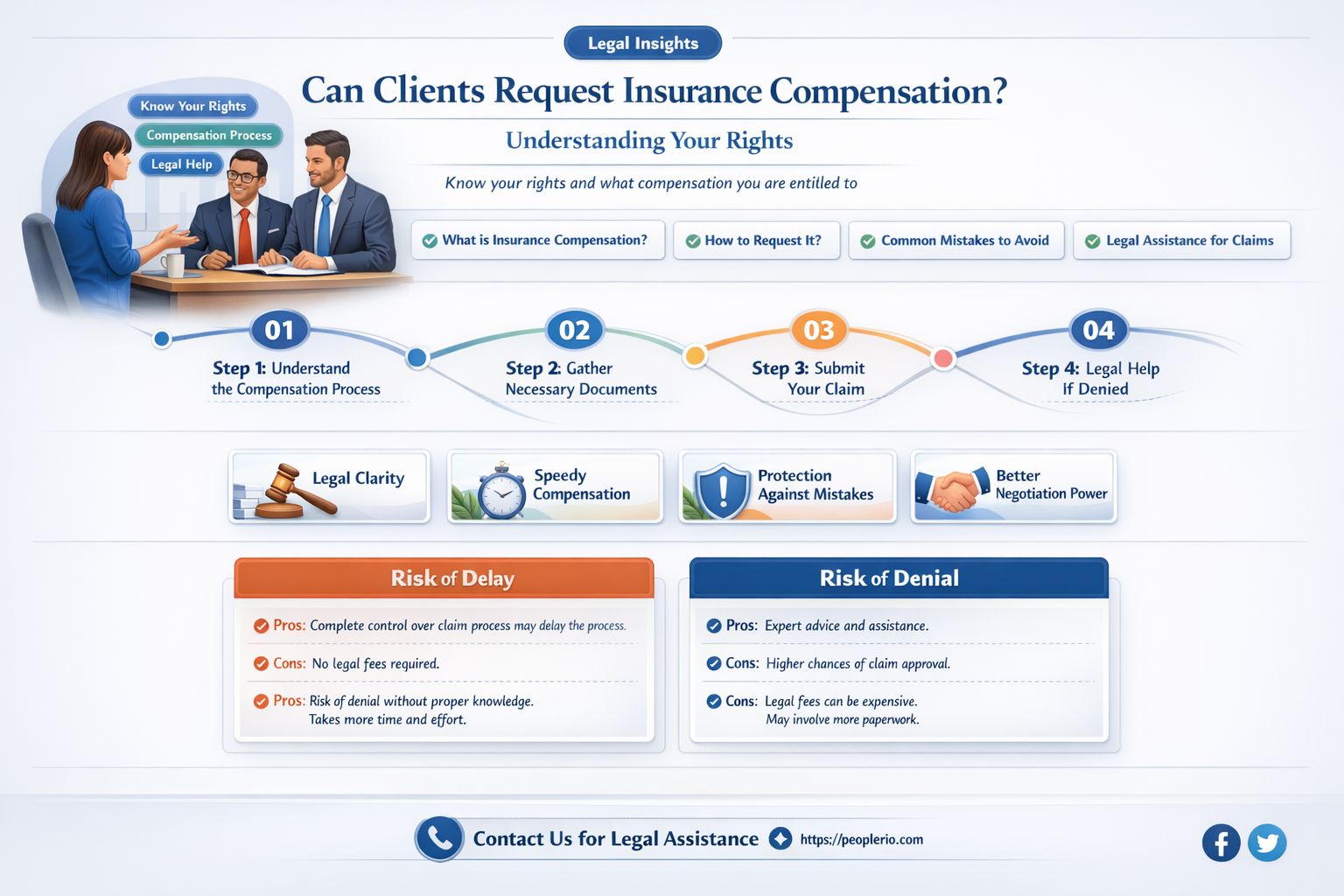 can the client reuest insurance pay compensation
