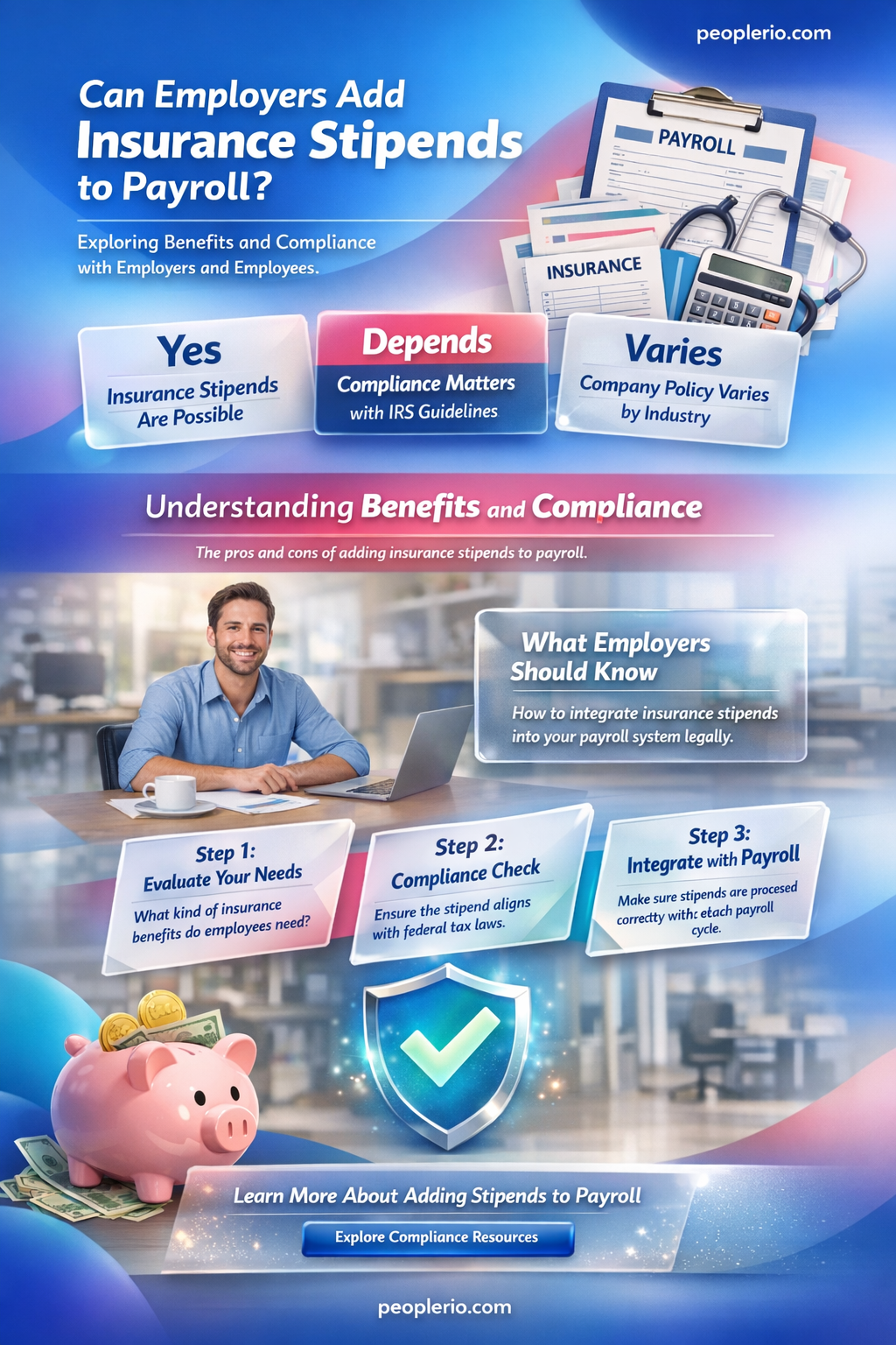 can employer ad insurance stipends to payroll