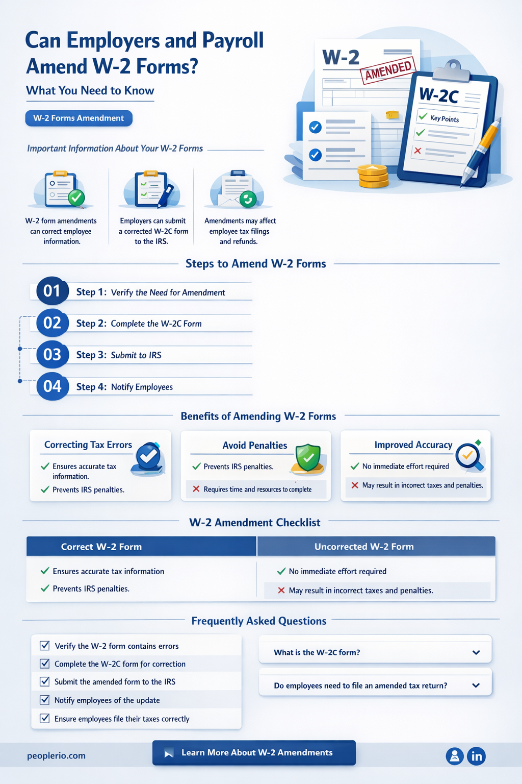 can employer and payroll amend w2